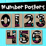 Spanish Number Posters - Anchor Charts 0-20