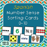 0-10 Number Sense Sorting Cards- Spanish