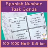 Spanish Number Task Cards 100-1000 Activity Los números 10