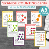 Spanish Number Tracing Flashcards,  Printable, Counting, L
