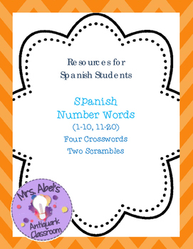 Spanish Number Words Fun Activities by Antiquark Classroom | TPT