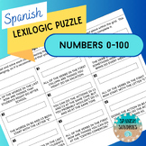 Spanish Numbers 0-100 Lexilogic Puzzle