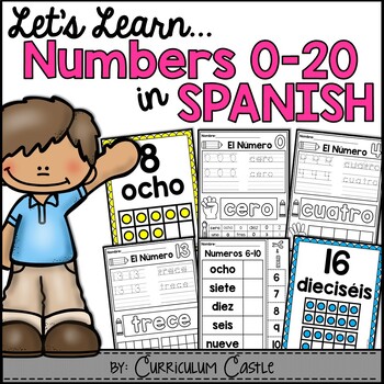 Preview of Spanish Numbers 0-20: Los Numeros