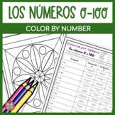 Spanish Numbers 0 to 100 Activity | Color by Number | Colo