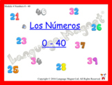 Spanish Numbers 0 to 40