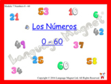 Spanish Numbers 0 to 60