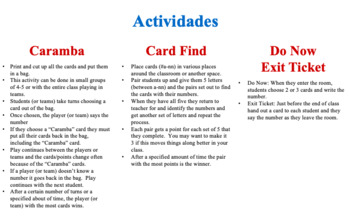 Spanish Numbers 1-1,000 Speaking and Writing Activities (Caramba Cards)