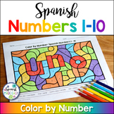 Spanish Numbers 1-10 Coloring Sheets