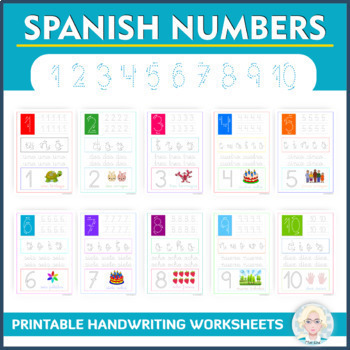 tracing numbers in spanish 1 10 free printable handwriting worksheets