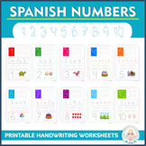 Tracing Numbers in Spanish 1-10. FREE Printable Handwritin