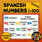 Spanish Numbers 1-100 Boom Cards, Los números 1-100, Numbe