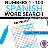 Spanish Numbers Word Search - Worksheet - Spanish Sub Plans
