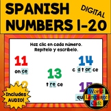SPANISH NUMBERS 1-20 BOOM CARDS ⭐ Números 1-20 ⭐ Spanish B