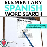 Spanish Numbers Word Search Worksheet - Elementary Spanish