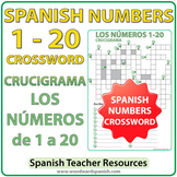Spanish Numbers 1 to 20 Crossword - Crucigrama