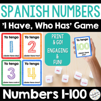 Preview of Spanish Numbers Activity Game | Printable Números 1-100 No-Prep