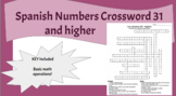 Spanish Numbers Crossword | Includes higher numbers