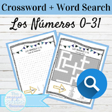 Spanish Numbers Crossword and Word Search