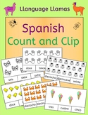 Spanish Numbers Numeros Count and Clip - practice number w