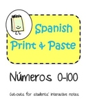 Spanish Interactive Notebook Numbers Numeros