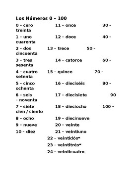 Spanish Numbers Practice / Review 0 - 1.000 and more by SenoraBarncord