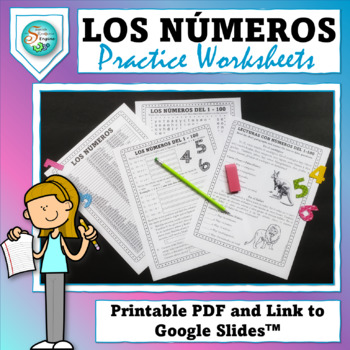 Preview of Spanish Numbers Worksheets | Los Números 1-100