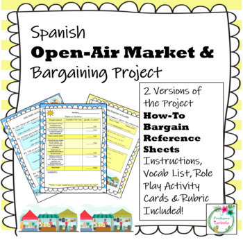 Preview of Spanish Open Air Market Bargaining Project & Teaching Resources