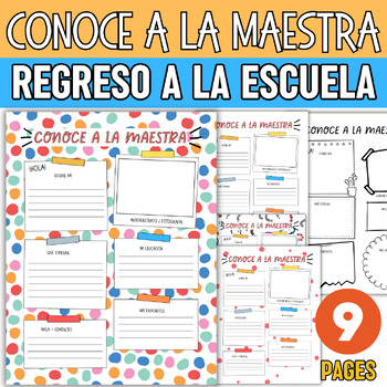 Preview of OPEN HOUSE Spanish | MEET THE TEACHER | Conoce a la maestra
