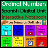 Spanish Ordinal Numbers Unit - Interactive Digital Noteboo
