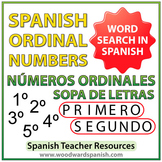 Spanish Ordinal Numbers Word Search
