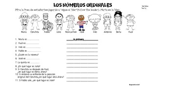 ordinal numbers worksheets teaching resources teachers pay teachers