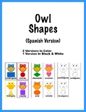 Spanish Owl/Búho Shapes - Color & BW