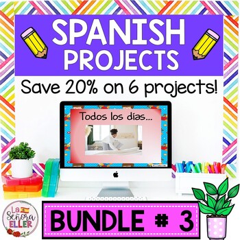 Preview of Spanish PROJECTS BUNDLE # 3  | Back to School | Spanish 2 Review