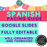 Spanish Pacing Guide Digital/Editable Spanish Lesson Plan 