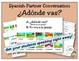 Spanish Partner Conversation: ¿Adónde vas? (places around town)