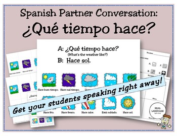 Preview of Spanish Partner Conversation: ¿Qué tiempo hace? (weather) 