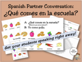 Spanish Partner Conversation: ¿Qué comes en la escuela? (f