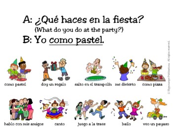 Spanish Partner Conversation Que Haces En La Fiesta Party Activities