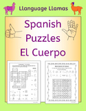 Spanish Parts of the Body - El Cuerpo - Crossword and Word