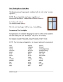 Spanish Past Participles as Adjectives with Estar