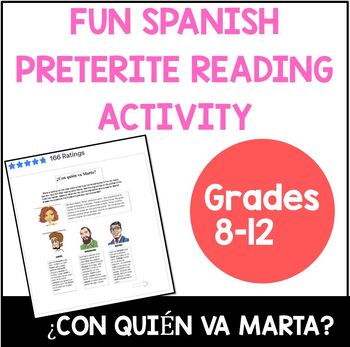 Preview of Spanish Past Tense Preterite Fun Reading Activity Sub Plan