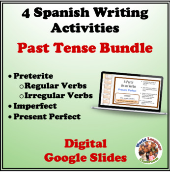 Preview of Spanish Past Tense Writing Activities Bundle (Digital, Google)