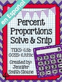 Spanish Percent Proportions Solve and Snip®