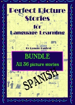 Preview of Spanish Perfect Picture Stories for Excellent Writing BUNDLE