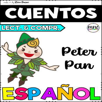 Preview of Spanish Peter Pan Fairytale Reading Comprehension Unidad De Estudio