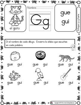 Spanish Phonics Book Set #9: Sílabas que, qui, gue, and gui by mrscortes