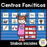 Spanish Phonics Centers - Centros foneticos - Silabas iniciales