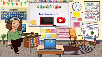Preview of Diminutivos - Word Builders Game - Spanish Phonics Week # 16  