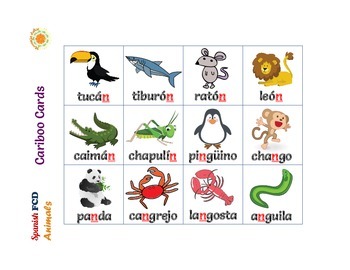 Spanish Phonology: Final Consonant Deletion - Animal Cariboo and Craftivity