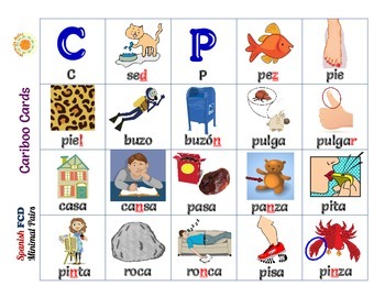 Spanish Phonology: Final Consonant Deletion - Pairs, Cariboo, Candy